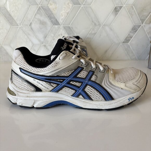 9.5 Gel Tech Walker Neo 4 White Blue Lace Lightweight Active Running Sneakers main image 6